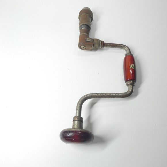 Craftsman Professional Hand Drill Bit Brace Wood Handle Vintage Tool - Picture 7 of 9